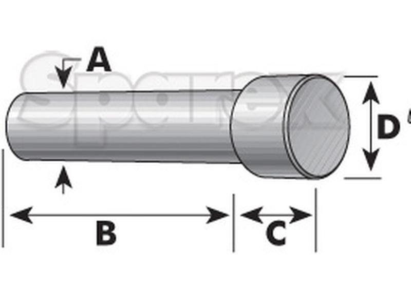 PTO Yoke Pin - Pin Ø:8mm