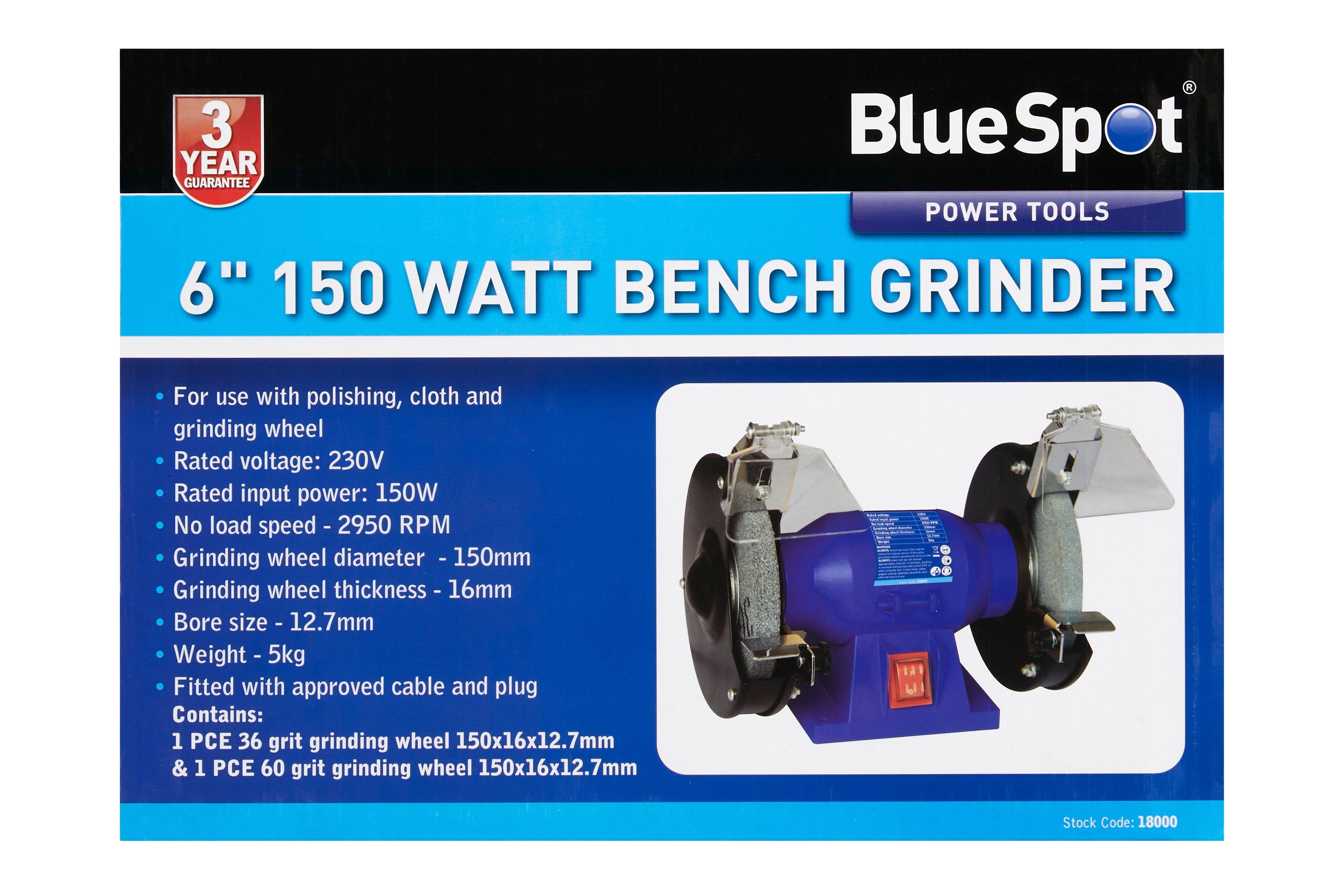 Blue Spot Tools 6" 150 Watt Bench Grinder