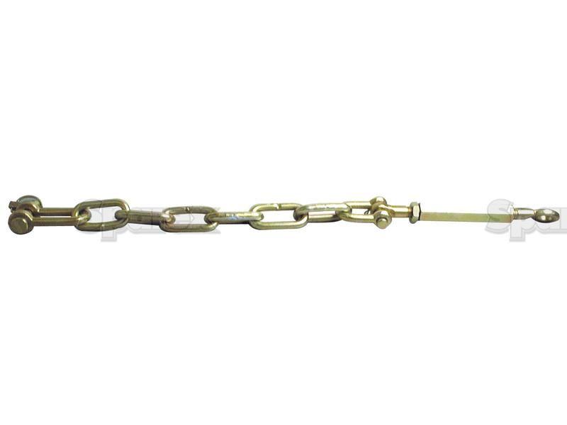 Stabiliser Chain - D Shackle Ã˜19mm - Eyebolt Ã˜23mm - Min. Length:795mm - 3/4 UNC for Massey Ferguson 35 (Pre 100 Series (1947 - 65))