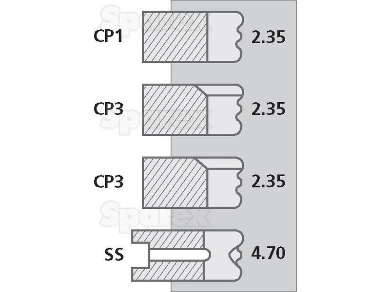 Piston Ring Std. for David Brown 990 Implematic (900 Series)