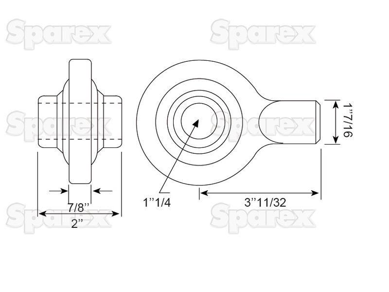 Top Link Weld On Ball End (Cat. 3)