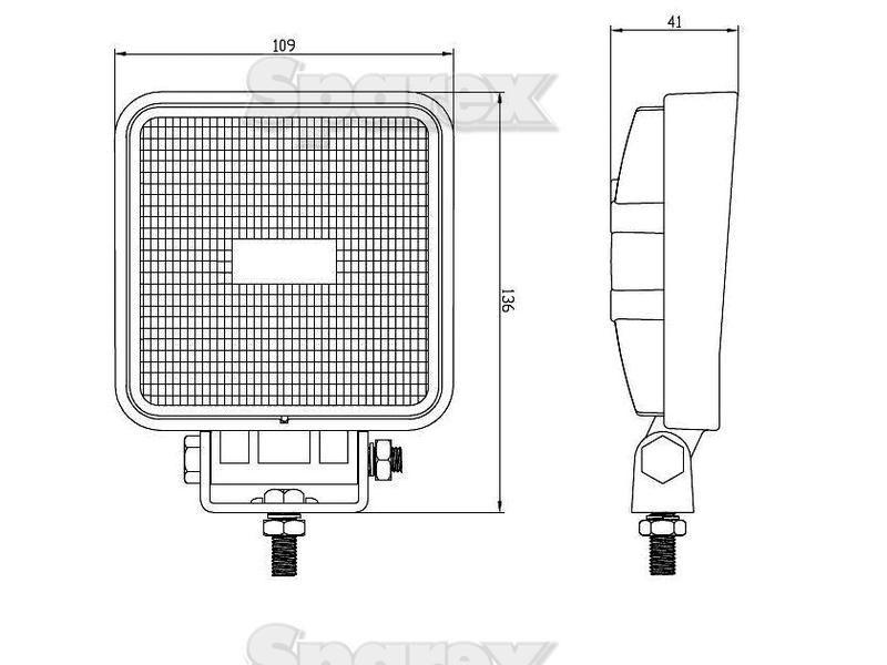 LED Work Light - aluminium case, 1150 lumen | 12/24 Volts, LEDs 5x3w, IP67