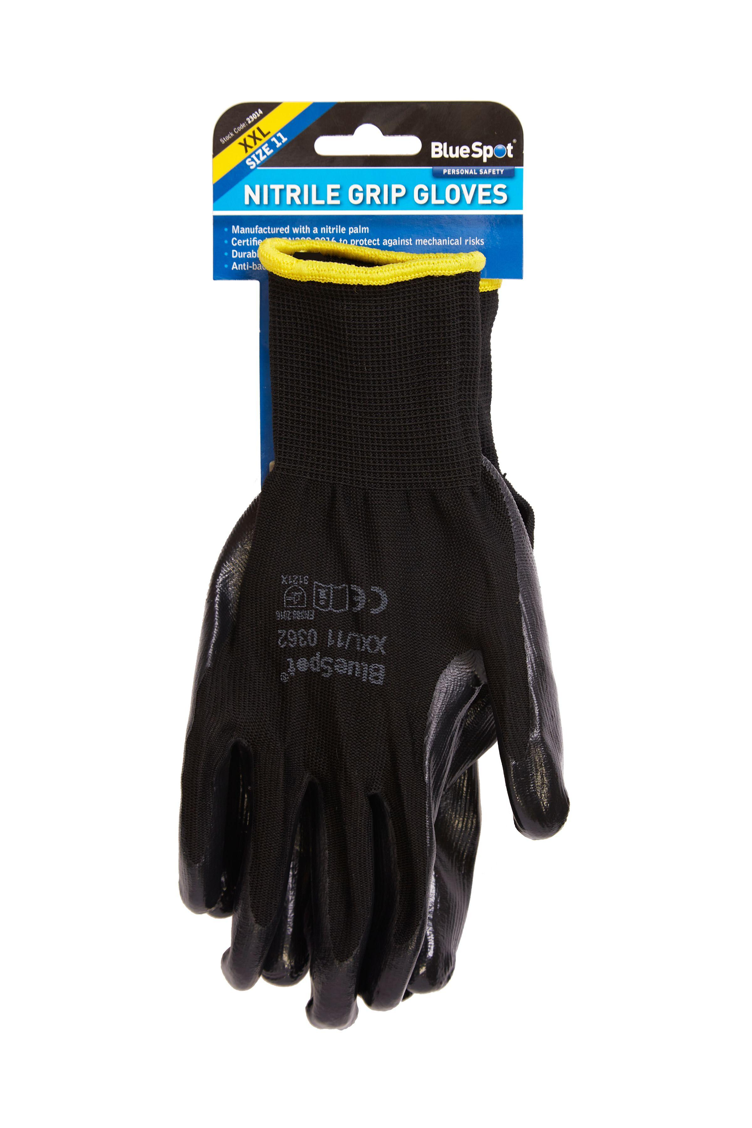 Blue Spot Tools Nitrile Grip Gloves (XXL)