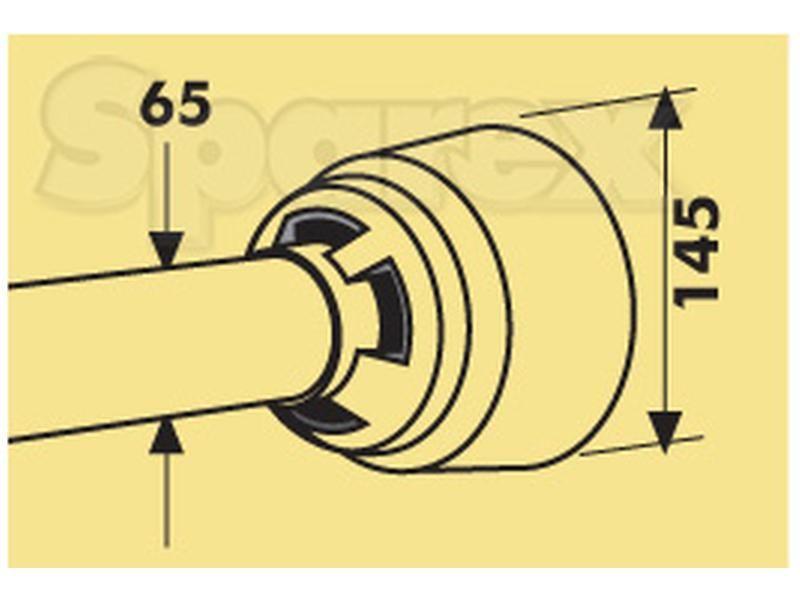 PTO Guard, (Lz) Length: 730mm, Size: Medium.