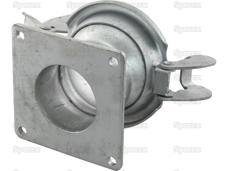 Coupling with Square Flange Short - Male 4'' (108mm) x (100mm) (Galvanised)