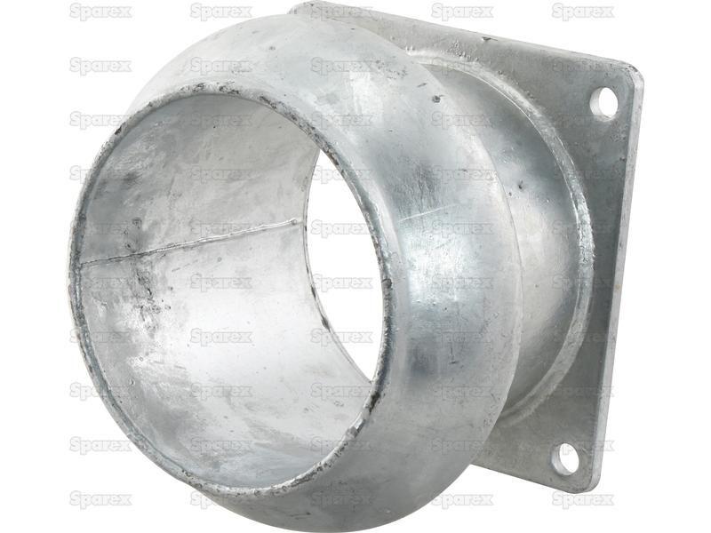 Coupling with Square Flange - Male 6'' (159mm) x (150mm) (Galvanised)