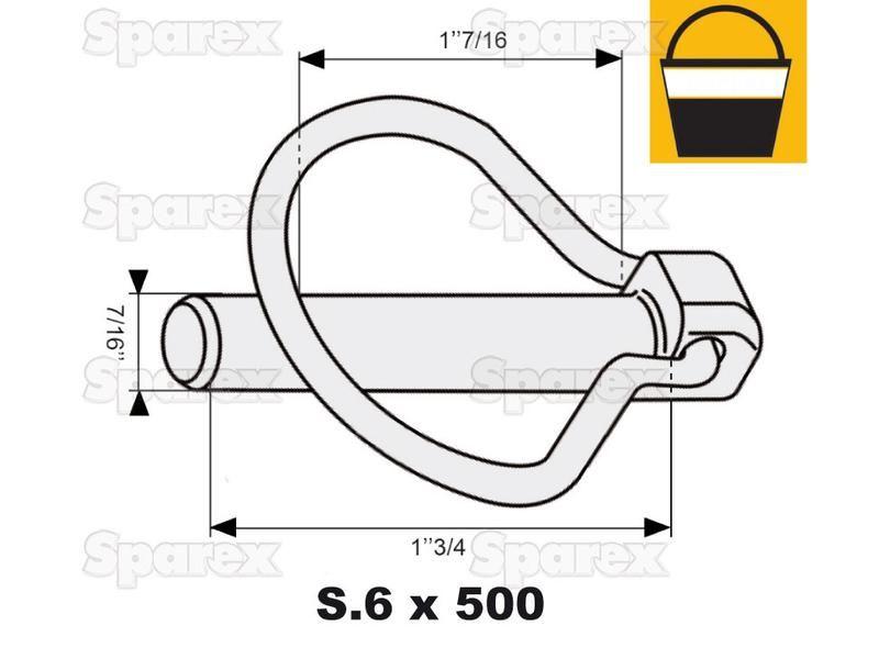 Pear Linch Pin, Pin Ø11mm x 44.5mm (500 pcs. Large Bucket)