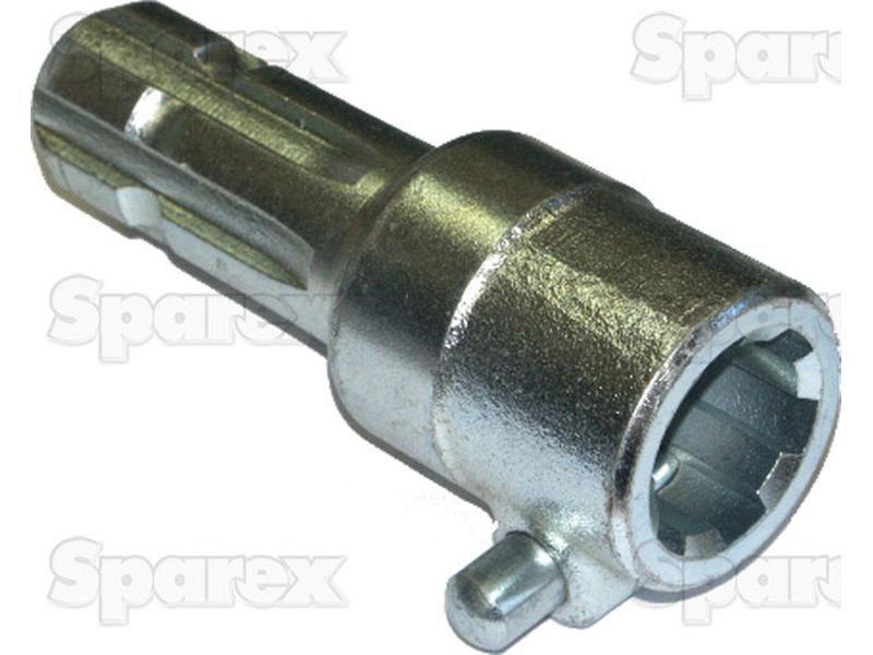 PTO Adaptor - Female spline 1 3/4'' - 6 x Male spline 1 3/4'' - 6 with Quick Release Pin.