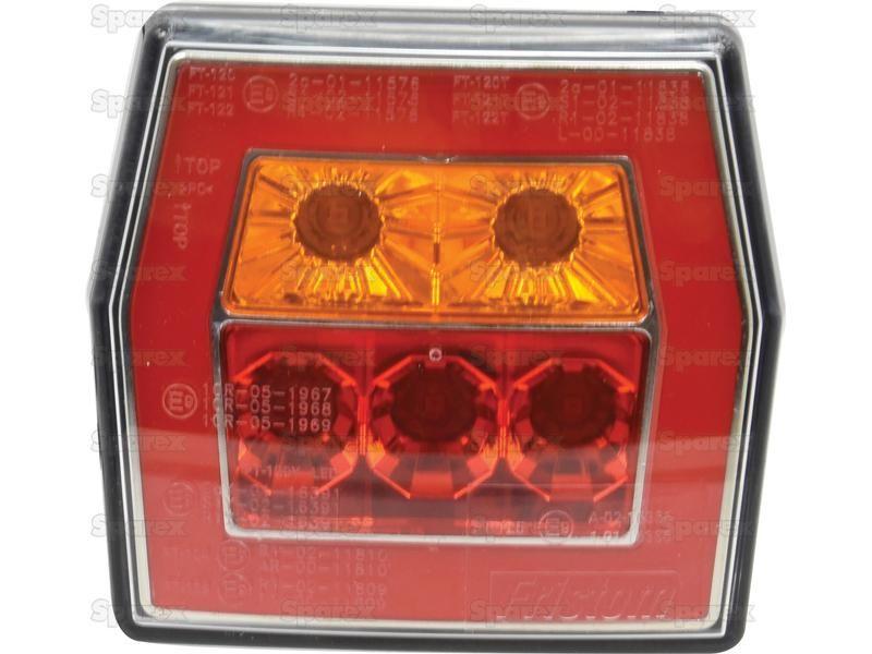LED Rear Combination Light, Function: 3, Brake / Tail / Indicator, RH & LH, 12-36V