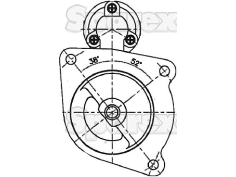 Starter Motor - 12V, 3.1Kw (Sparex) for Ford New Holland