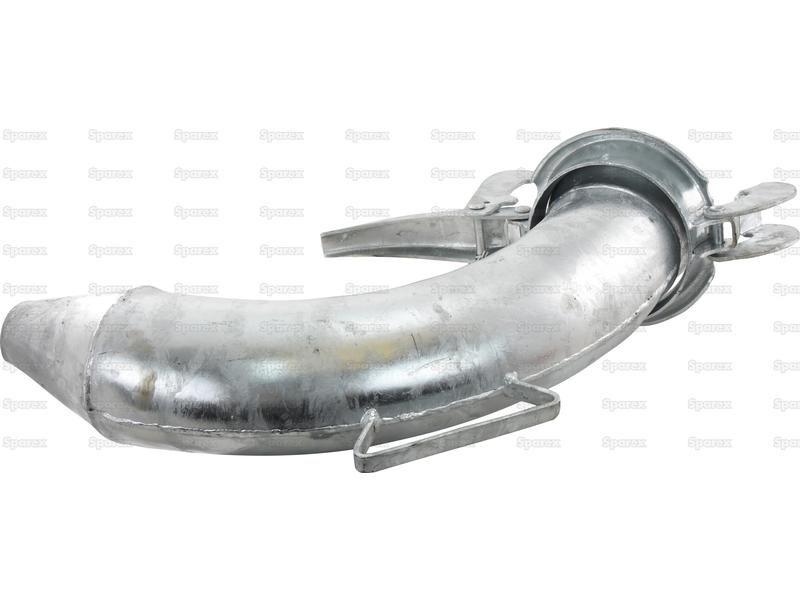 Male Coupling with 90° Galvanised Bend & Spreader Cone 6" (Galvanised) | Bauer