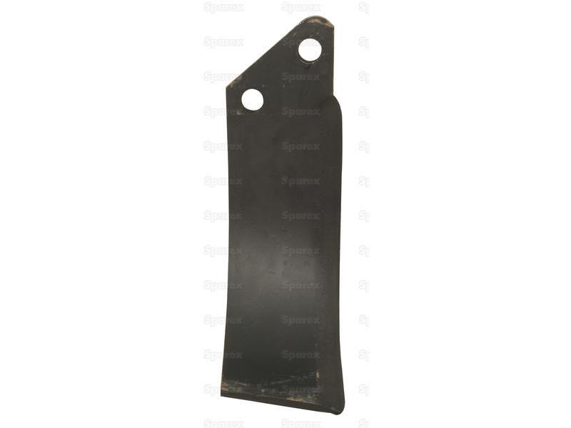 Rotavator Blade Curved LH 60x6mm Height: 195mm. Hole centres: 42mm. Hole Ø: 12.5mm. Replacement for Perugini (Concept-Ransome) for Perugini VARIOUS