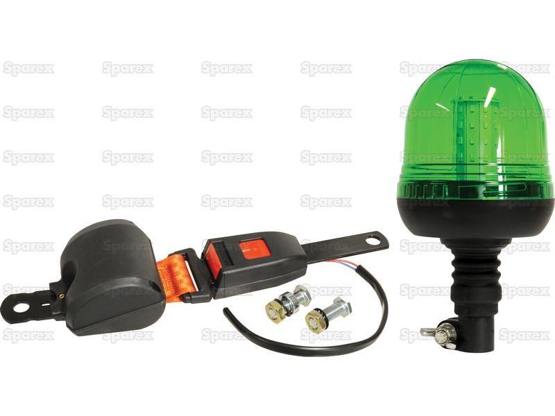 LED Beacon & Seat Belt Kit, Interference: Class 3, Flexible Pin, 12-24V