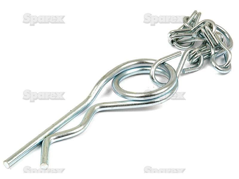 Double Wound Grip Clip & Chain, Clip Ø4mm x 95mm