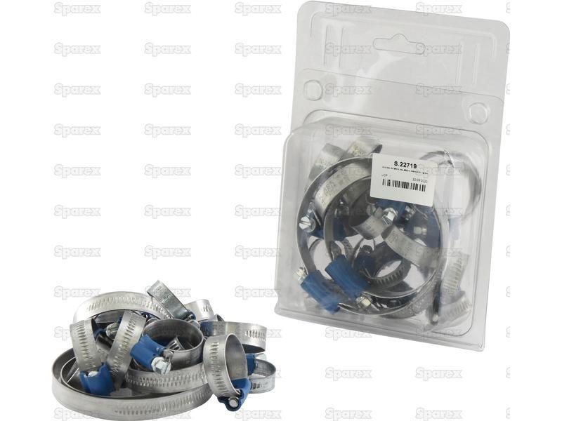 Hose Clip, Min Ø8mm, Max. Ø85mm, 20 pcs. Agripak.