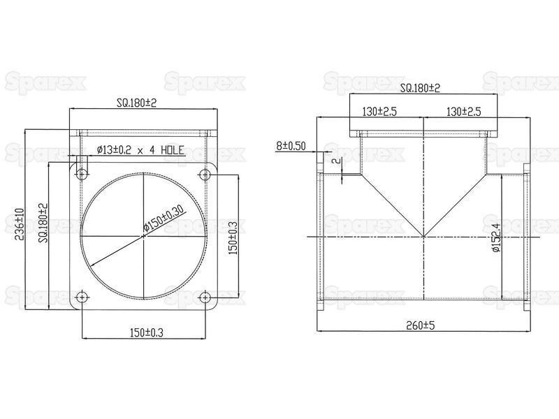 T Piece 6'' (150mm) (Galvanised)