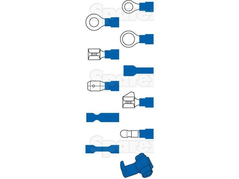 Pre Insulated Ring Terminal, Standard Grip, 5.3mm, Blue (1.5 - 2.5mm) for Massey Ferguson 50C (Industrial Tractors)