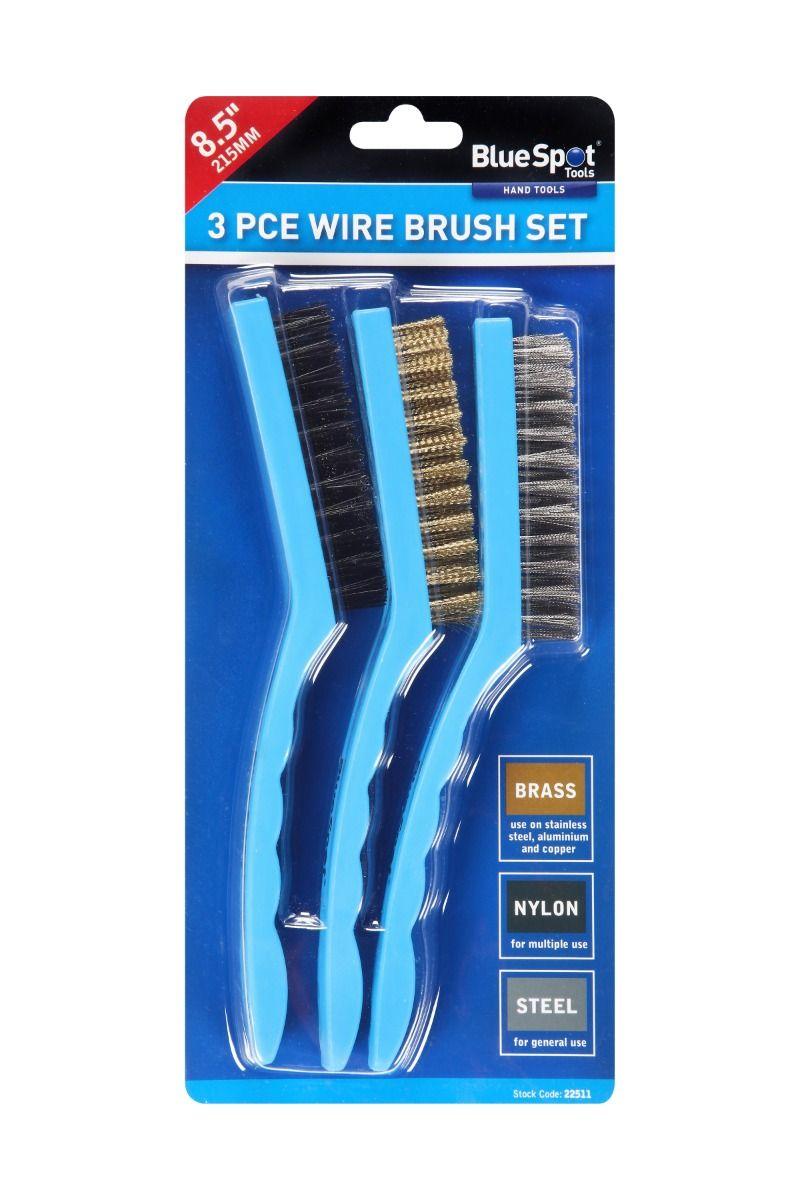 Blue Spot Tools 9" 3 PCE Wire Brush Set