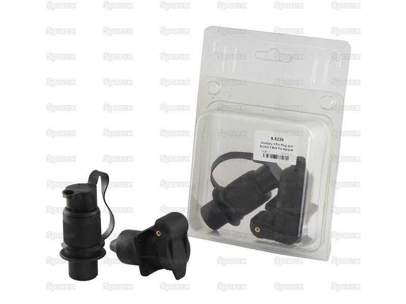 Auxiliary 3 Pin Plug and Socket 4 Bolt Fix Agripak