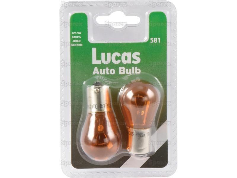 Halogen Side | Indicator Bulb, 12V, 21W, BAU15s Base Case IH, Lucas