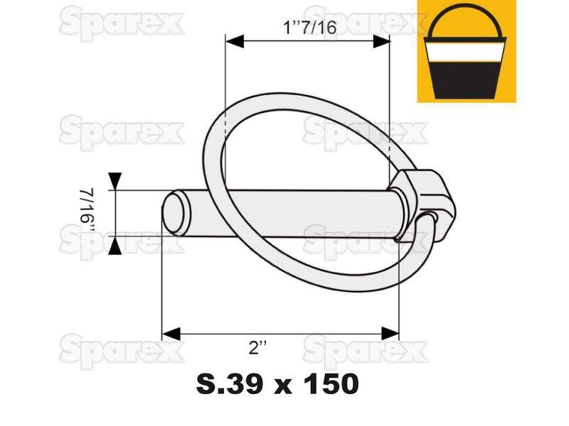 Round Linch Pin, Pin Ø11mm x 44.5mm (150 pcs. Small Bucket)