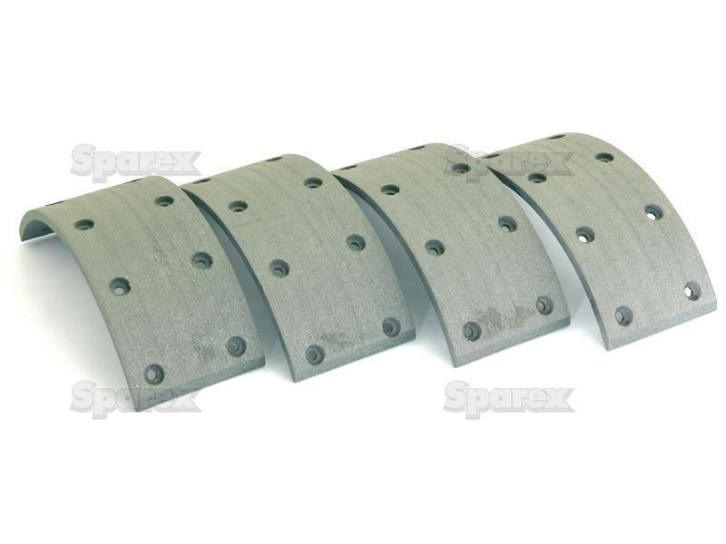 Brake Lining Kit Shoe, Length: 187mm. for Deutz-Fahr, Fendt