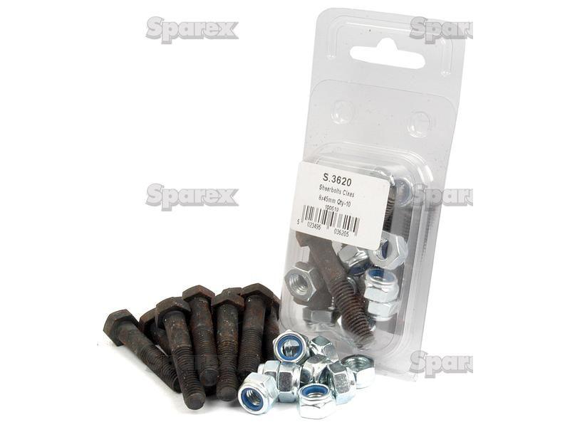 Shear Bolt, M8 x 45mm (10 pcs. Agripak)