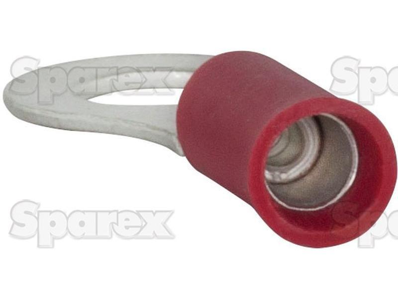 Pre Insulated Ring Terminal, Double Grip, 6.4mm, Red (0.5 - 1.5mm)