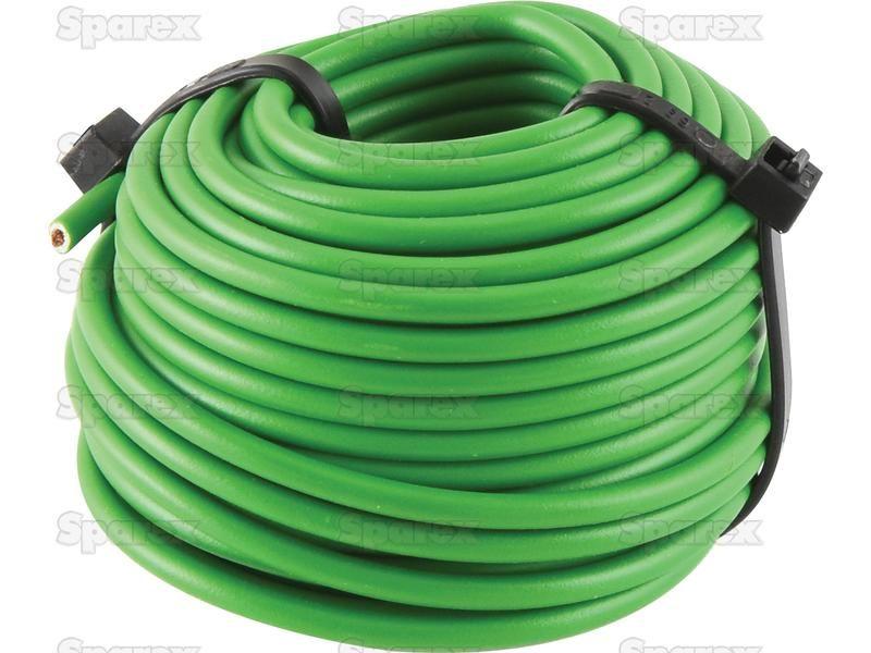 Electrical Cable - 1 Core, 1.5mm°² Cable, Green (Length: 10M), ()
