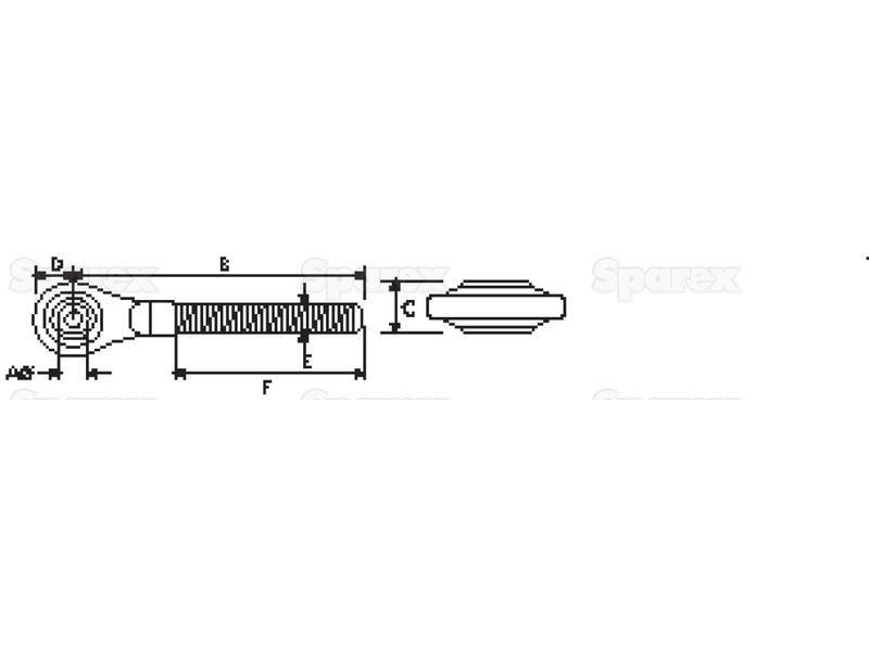 Top Link Ball End - 1 1/8'' UNC - Cat.2