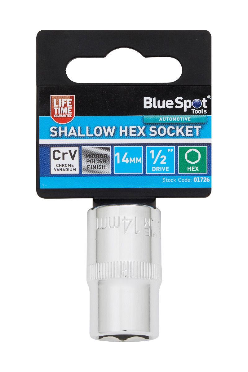 Blue Spot Tools Individual 14mm 1/2" Shallow Hex Socket