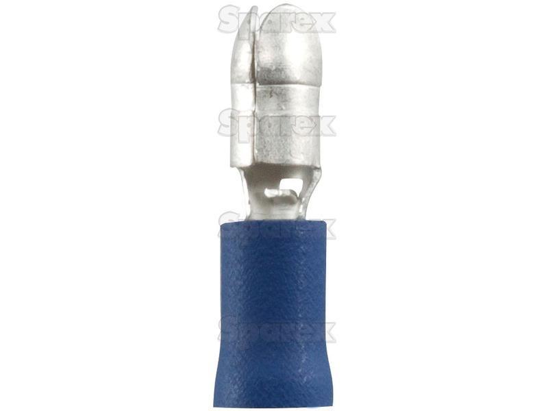 Pre Insulated Bullet Terminal, Double Grip - Male, 5.0mm, Blue (1.5 - 2.5mm)