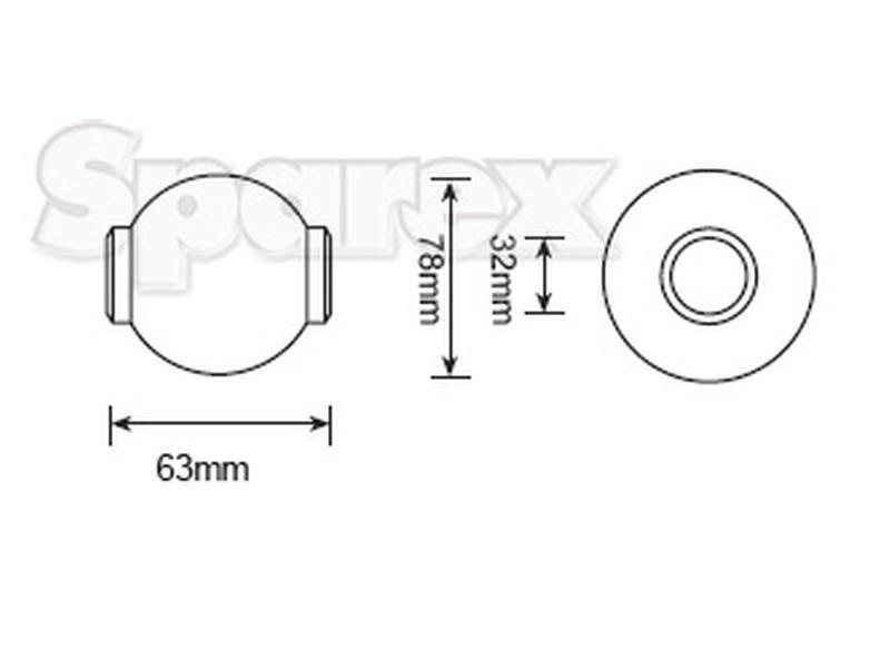 Heavy Duty Top Link Ball (Cat. 4/3)