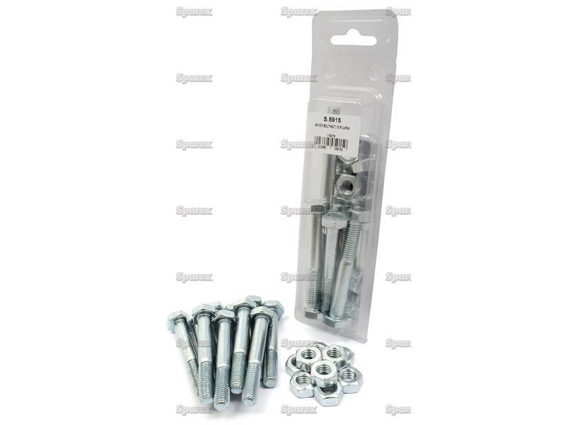 Metric Bolt, Size: M10 x 70mm (Din 931, 934) 10 pcs. Agripak