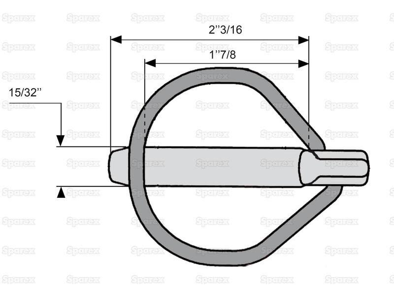 Rubig Safety Linch Pin, Pin Ø11.5mm x 55mm ( )