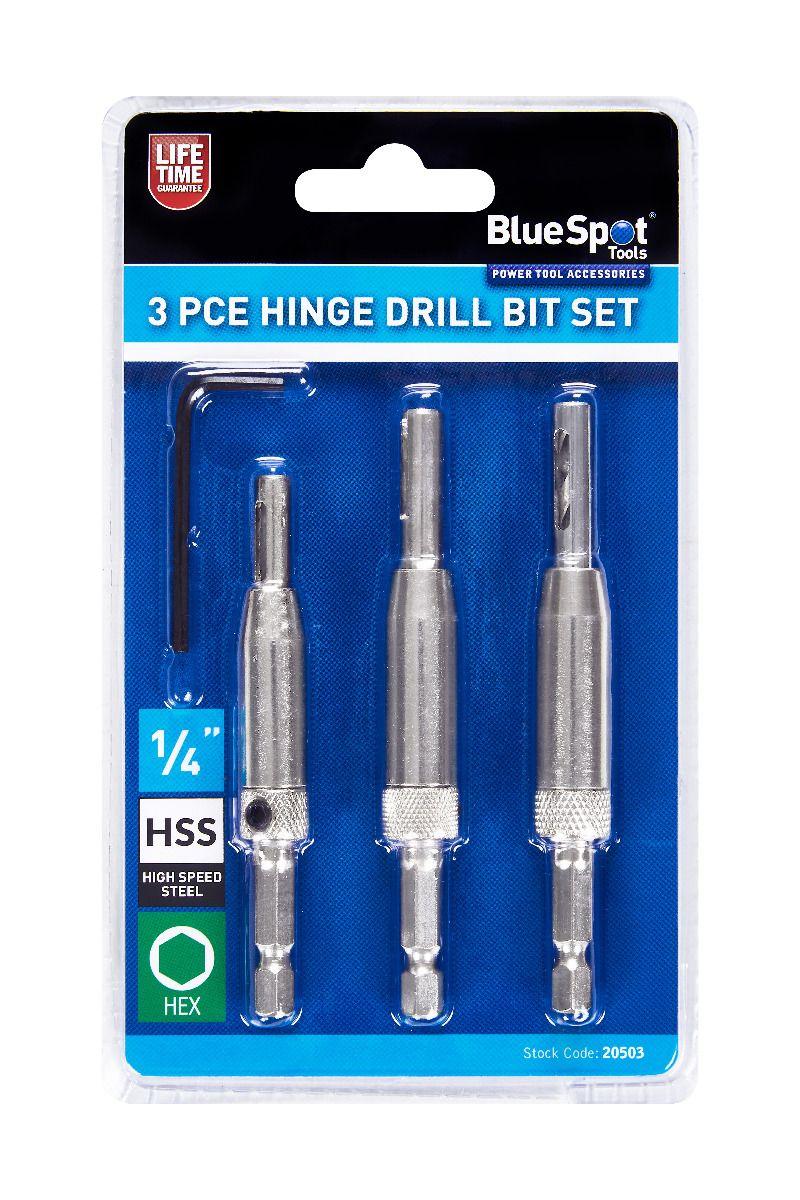 Blue Spot Tools 3 PCE Hinge Drill Bit Set