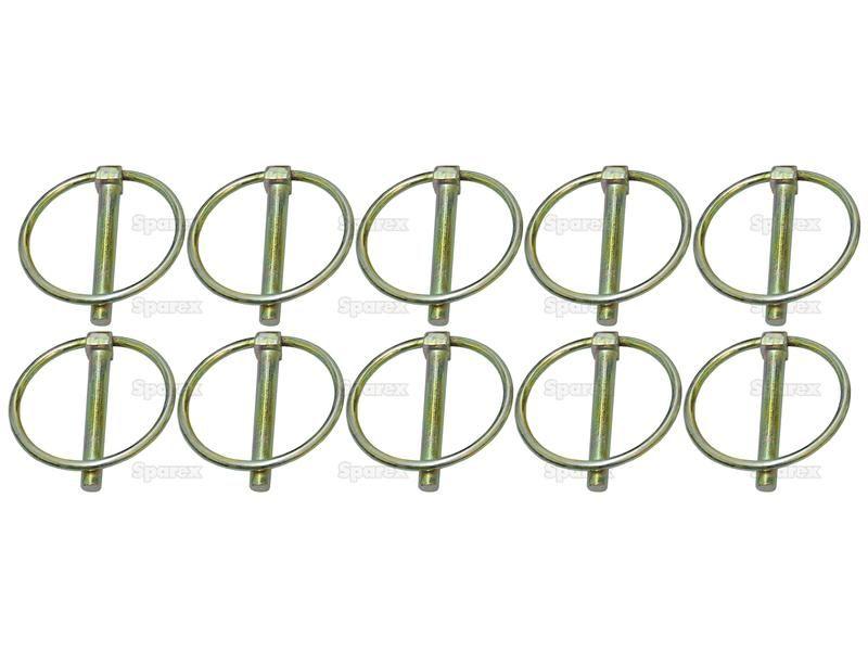 Round Linch Pin, Pin Ø6mm x 44.5mm (10 pcs. Agripak)