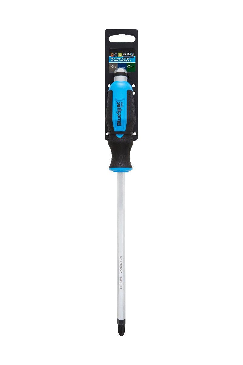 Blue Spot Tools PZ4 X 200MM Pozi Hex Bolster Screwdriver