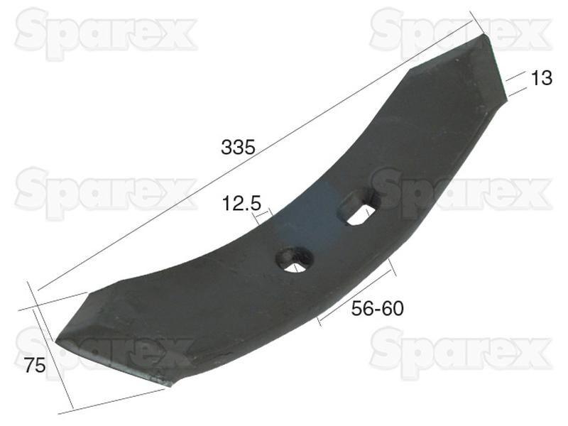 Reversible point 335x75x13mm Hole centres 55/60mm for Universal VARIOUS