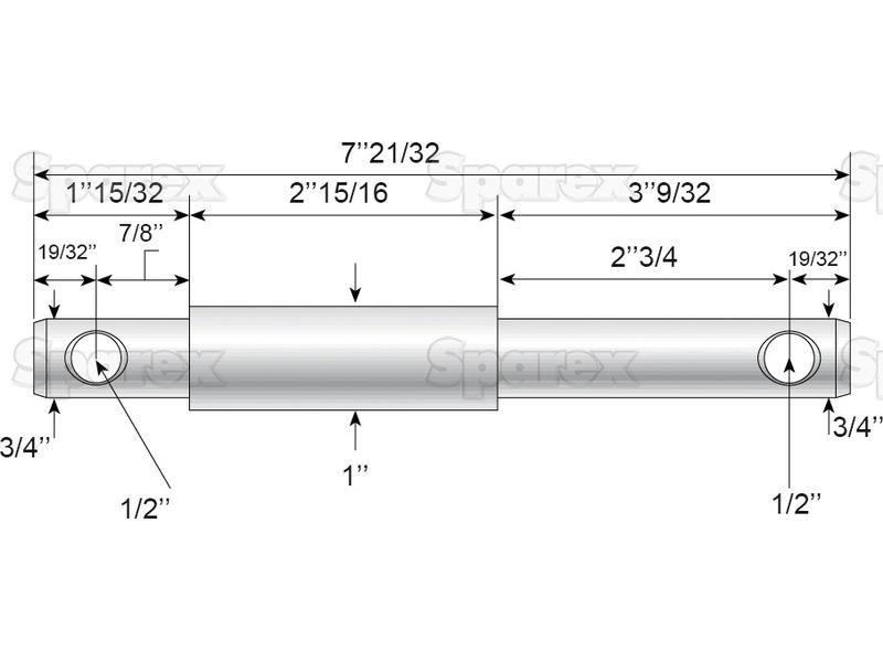 Top link pin - Dual category 19 - 25mm Cat.1/2