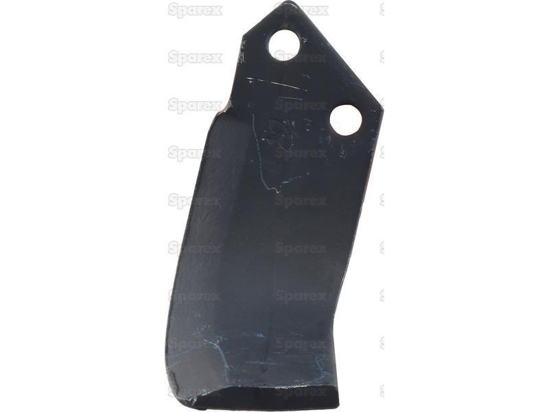 Hardfaced Rotavator Blade Curved RH 80x9mm Height: 215mm. Hole centres: 51mm. Hole Ø: 16.5mm. Replacement for Howard Howard (103524)
