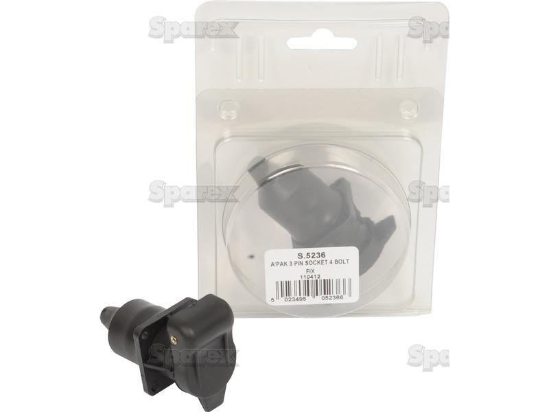 Auxiliary 3 Pin Socket 4 Bolt Fix Agripak