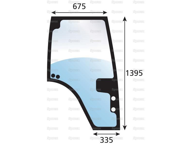 Door Glass RH for Fendt FAVORIT 514 C