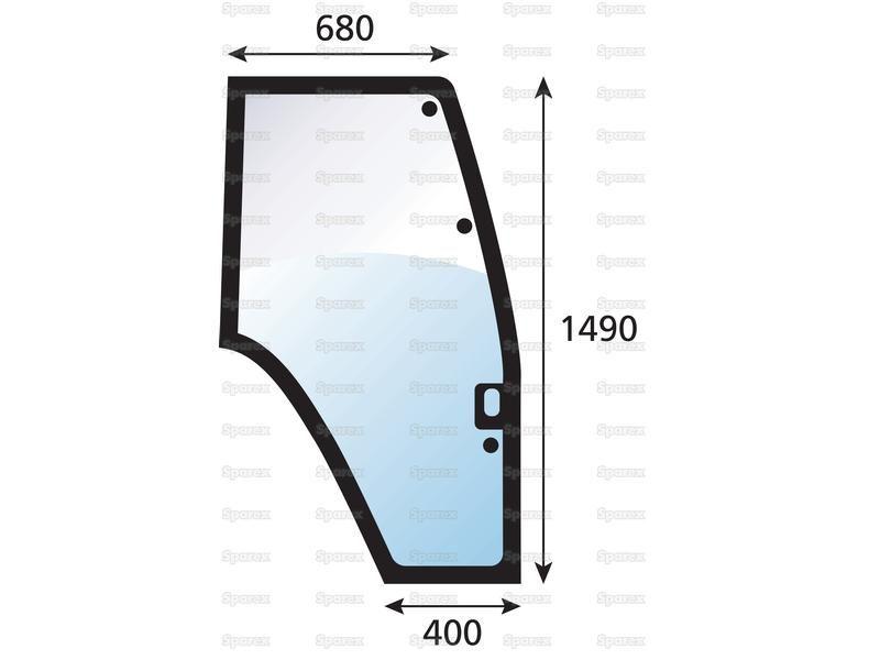Door Glass RH for Ford New Holland