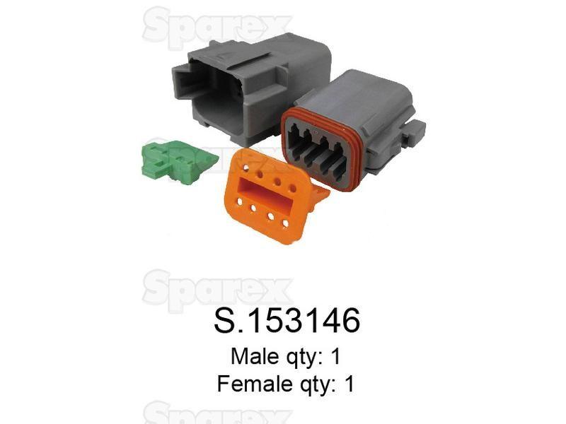 Deutsch DT Connector 8 Pole 2 pcs. (Bag)
