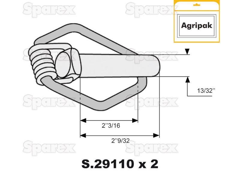 Safety Linch Pin, Pin Ø10mm x 58mm