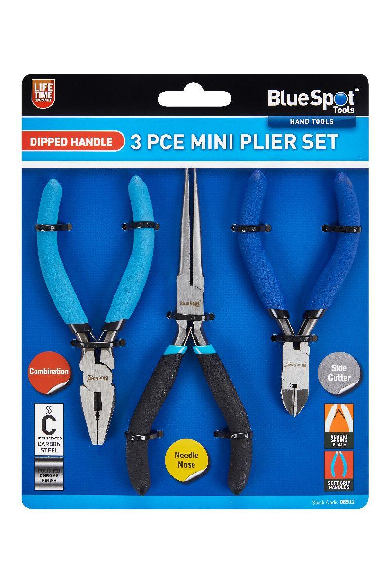 Blue Spot Tools 3 PCE Soft Grip Mini Plier Set