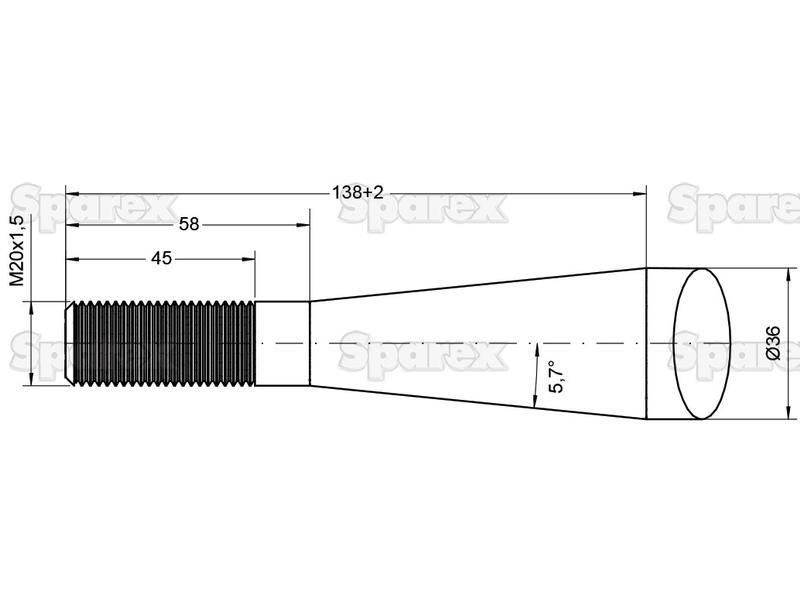 Cranked Loader Tine | 820mm for LUCAS, Parmiter (21615139)