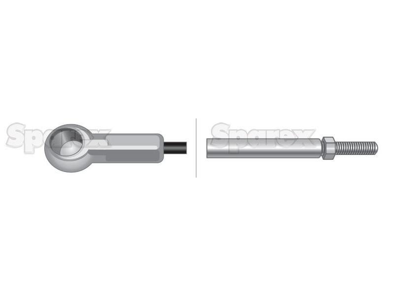 Hand Throttle Cable - Length: 1120mm, Outer cable length: 848mm. for Valmet & Valtra 8200 (Mega Series)