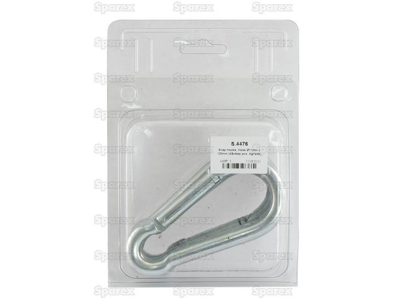 Snap Hooks, Hook Ø11mm x 120mm (4 pcs. Agripak)